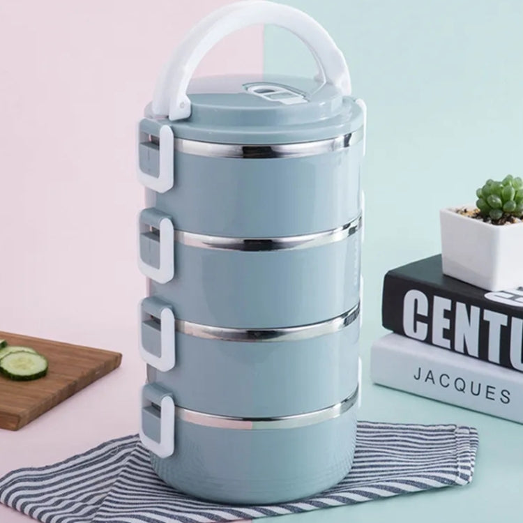 Single-Layer 0.7L Stainless Steel Insulation Container Lunch Box Food Bento Box(Random Color Delivery) by bashfashion