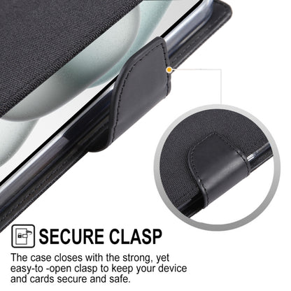 For iPhone 15 Pro Max GOOSPERY CANVAS DIARY Fabric Texture Flip Leather Phone Case(Green) by GOOSPERY