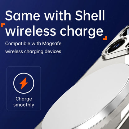 For iPhone 15 Plus SULADA Shine Through Series Plating TPU Transparent Phone Case(Titanium Blue) by SULADA