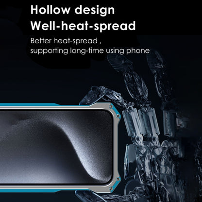 For iPhone 15 Plus R-JUST RJ17 Shockproof Armor Metal Phone Case(Blue) by R-JUST