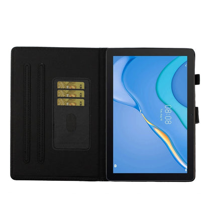 For Samsung Galaxy Tab A11 / A9 Glitter Powder Smart PU Tablet Case with Sleep / Wake-up Function(Black) by bashfashion