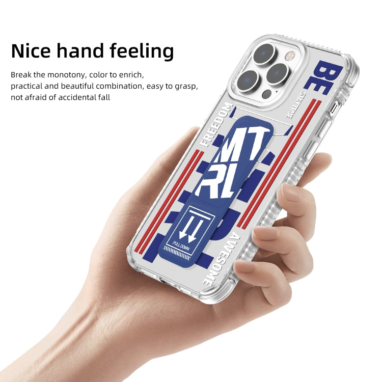 For iPhone 15 Pro Max Mutural Cyber Series TPU Phone Case with IML Stand(Yellow) by Mutural