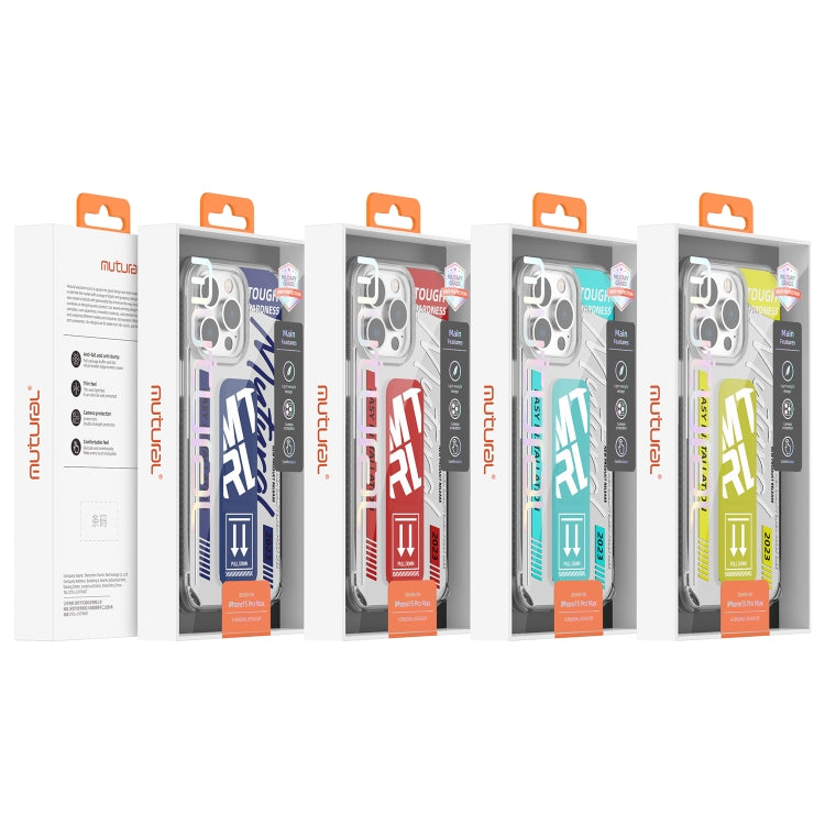 For iPhone 15 Pro Max Mutural Wing Flash Series TPU Phone Case with IML Stand(Green) by Mutural