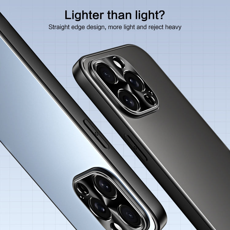 For iPhone 15 Pro R-JUST RJ-61 Electroplating Frosted TPU + PC Phone Case with Holder(Blue) by R-JUST