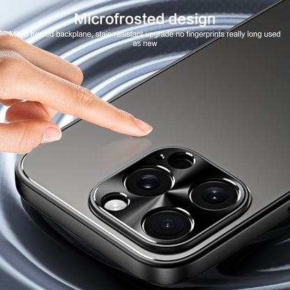 For iPhone 15 Pro R-JUST RJ-61 Electroplating Frosted TPU + PC Phone Case with Holder(Pink) by R-JUST