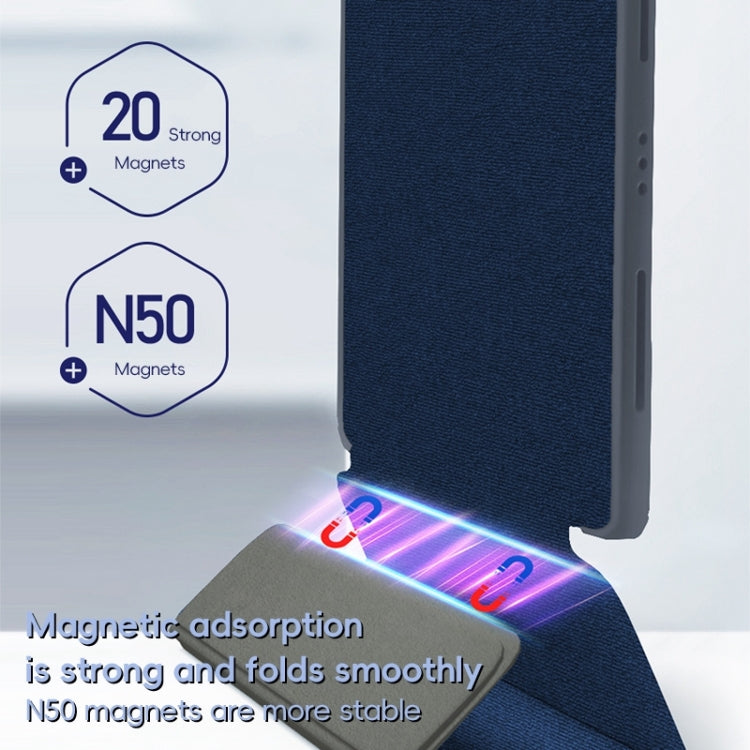 For iPad Pro 12.9 2022/2021/2020 ZGA Tri-Fold Voltage Smart Leather Tablet Case(Grey) by ZGA