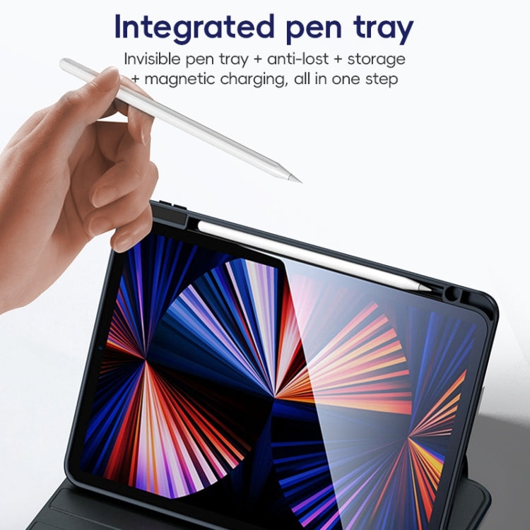 For iPad Air 10.9 2022 / 2020 ZGA Tri-Fold 360 Rotation Smart Leather Tablet Case(Blue) by ZGA