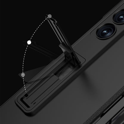 For Samsung Galaxy Z Fold6 GKK Integrated Full Coverage Magnetic Fold Phone Case with Pen Slot, Not Included Pen(Grey) by GKK