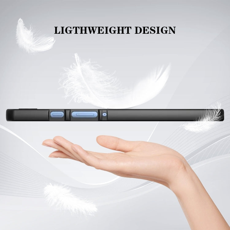 For Samsung Galaxy Tab S9 / S9 FE Color Painting Pattern Smart Tablet TPU Case(Blue Butterfly) by bashfashion