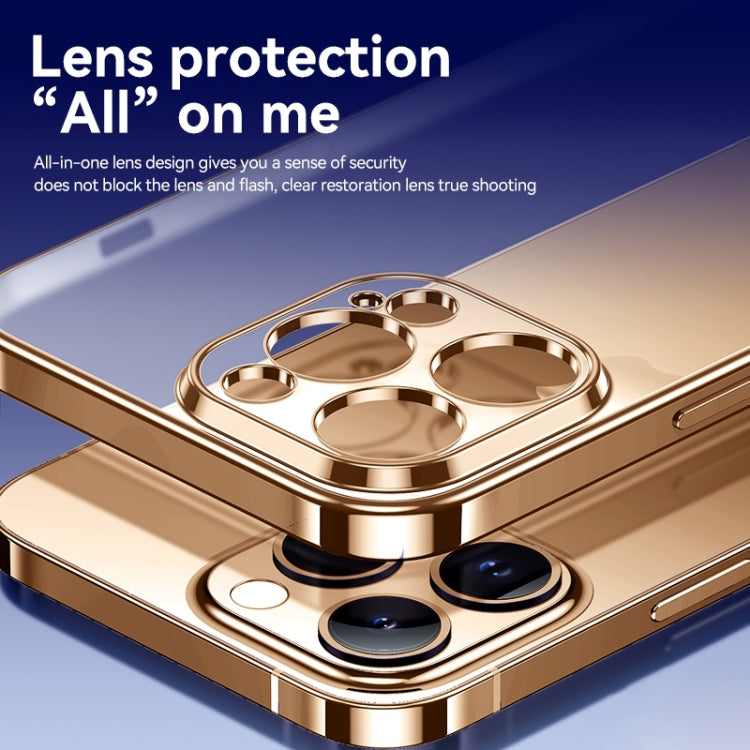 For iPhone 16 Pro Max SULADA Natural Color Series Electroplating Frosted TPU Phone Case(Gold) by SULADA