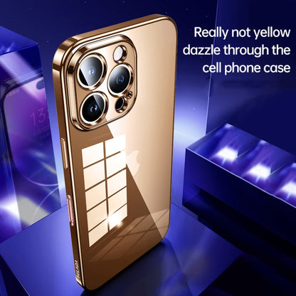 For iPhone 16 SULADA Shine Through Series Plating TPU Transparent Phone Case(Space Black) by SULADA