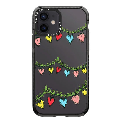 For iPhone 12 mini Simple Illustration Pattern Full Coverage Phone Case(Christmas Tree B) by bashfashion