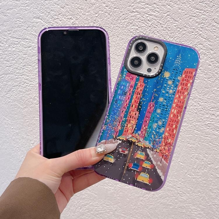 For iPhone 13 mini Simple Illustration Pattern Full Coverage Phone Case(Christmas Tree A) by bashfashion