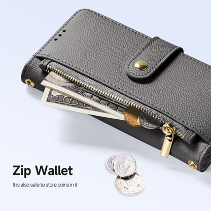 For Samsung Galaxy S25 5G DUX DUCIS Lawa Series 2 in 1 Wallet Zipper Detachable MagSafe Phone Case with Lanyard(Grey) by DUX DUCIS