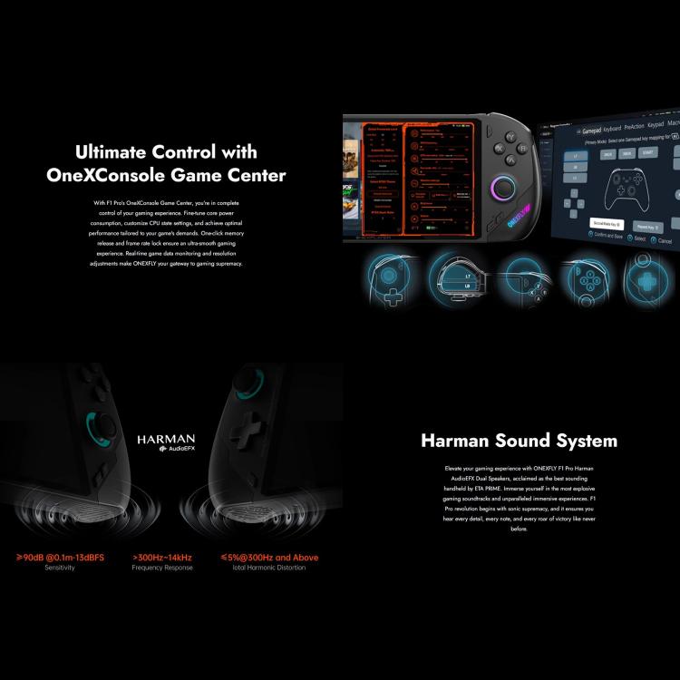 ONE-NETBOOK OneXPlayer F1 Pro 7 inch Handheld Game Console, 32GB+1TB, Windows 11 AMD Ryzen AI 9 365 CPU(US Plug) by ONE-NETBOOK