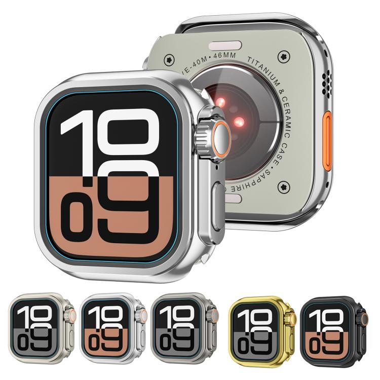 For Apple Watch Series 9 / 8 / 7 45mm Change to Ultra 49mm Zinc Alloy Watch Case(Titanium) by bashfashion