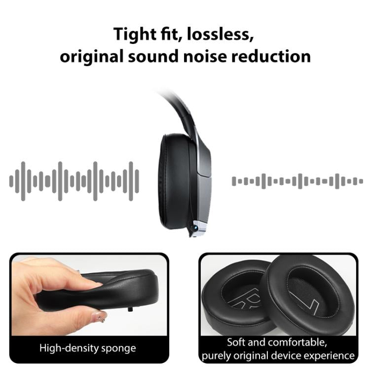 1 Pair Ice Silk Cloth Replacement Earpads For EDIFIER HECATE GX(Black) by bashfashion