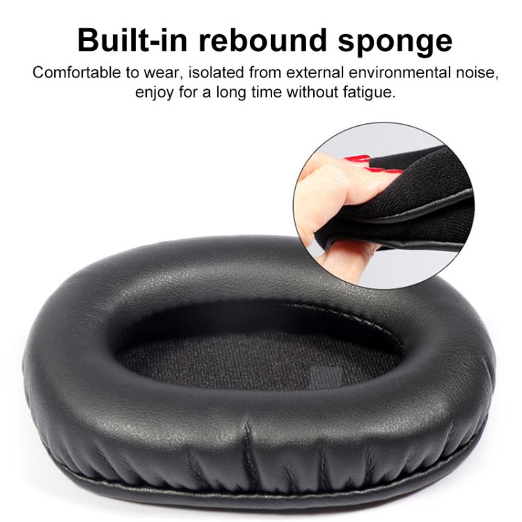 1 Pair Insert Replacement Earpads For Logitech G Pro X, Material:Plaited Interlock(Black) by bashfashion