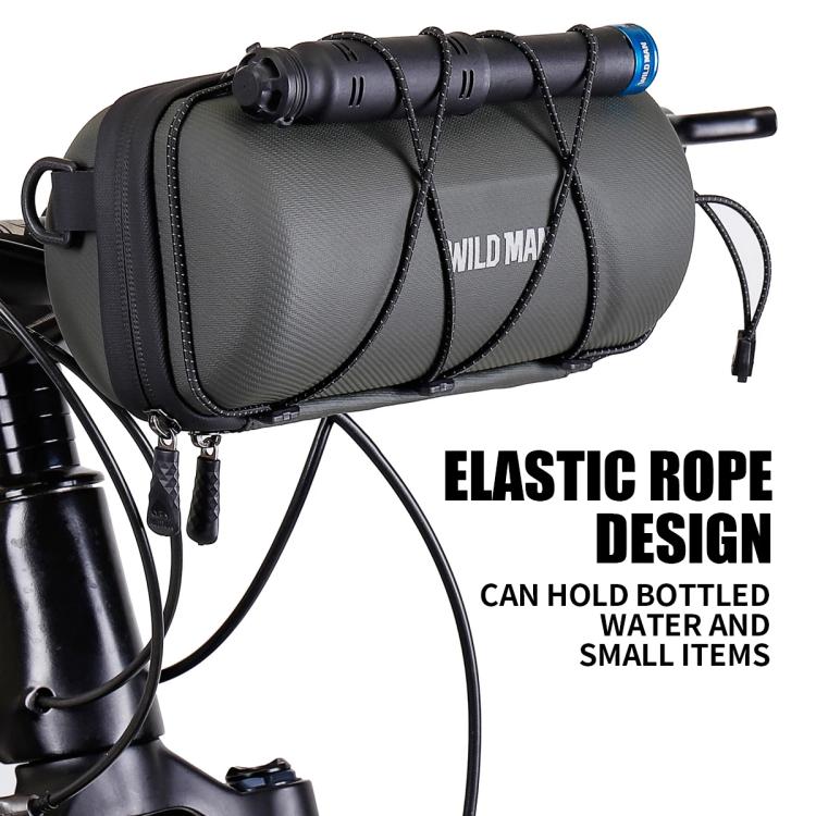 WILD MAN GD7X Mountain Bicycle EVA Hard Shell Handlebar Bag Quick Release Bracket(Army Green) by WILD MAN