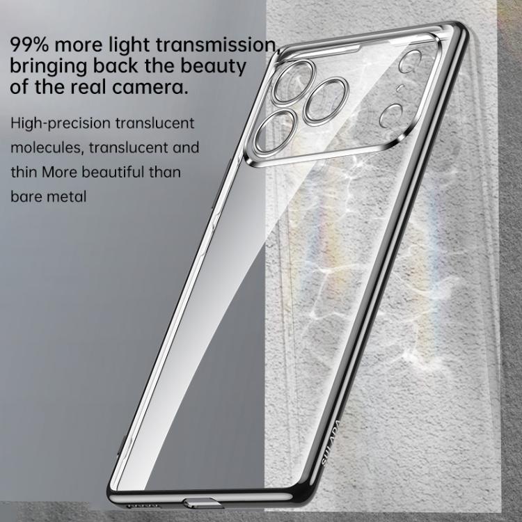 For iPhone 17 Pro SULADA Shine Through Series Plating TPU Transparent Phone Case(Silver) by SULADA