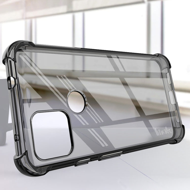 For Google Pixel 4a 5G IMAK All Coverage Shockproof Airbag TPU Case(Transparent Black) by imak