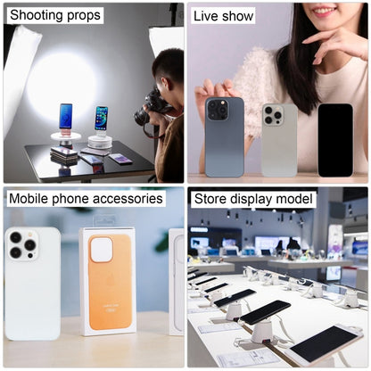 For iPhone 15 Pro Black Screen Non-Working Fake Dummy Display Model (Blue) by bashfashion