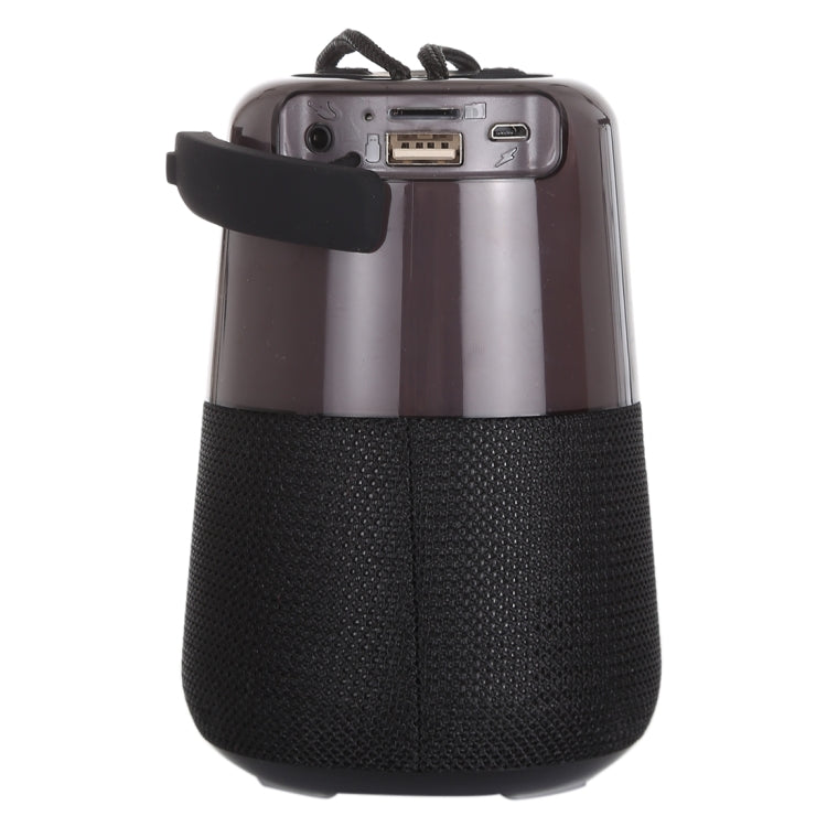 T&G TG168 Portable Wireless Bluetooth V5.0 Stereo Speaker with Handle, Built-in MIC, Support Flashing LED Light & TF Card & U Disk & AUX IN & FM(Black) by T&G