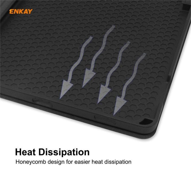 For Samsung Galaxy Tab A7 10.4 T500 / T505 2020 / 2022 ENKAY Cow Texture TPU Leather Smart Case(Black) by ENKAY