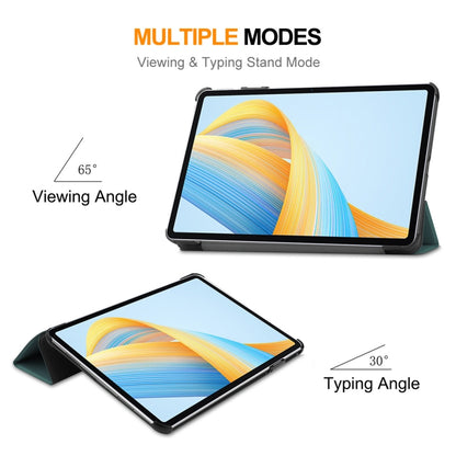 For Honor Pad V8 ENKAY Tri-fold Custer Texture Leather Smart Tablet Case(Grey) by ENKAY