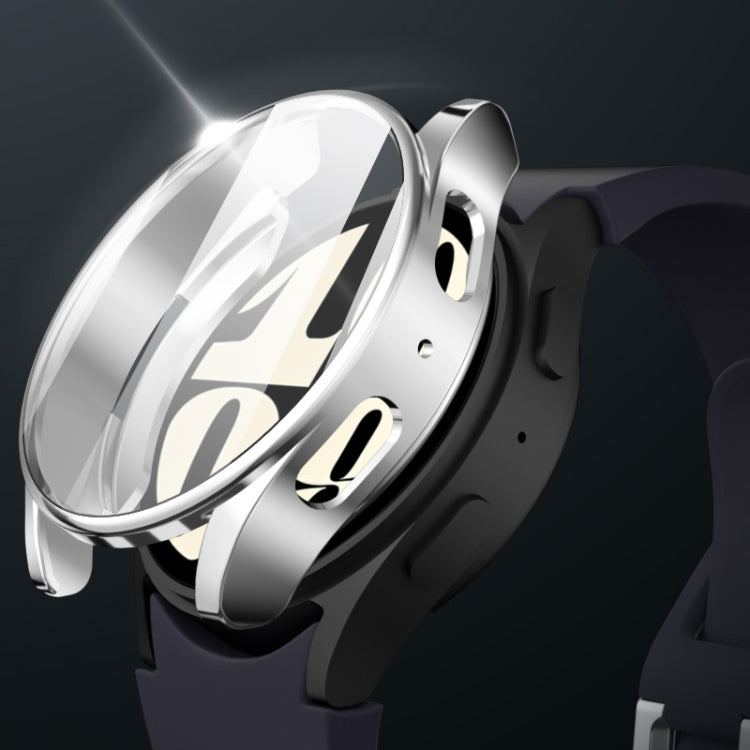 For Samsun Galaxy Watch 7 44mm Full Coverage TPU Electroplated Watch Protective Case(Grey) by bashfashion