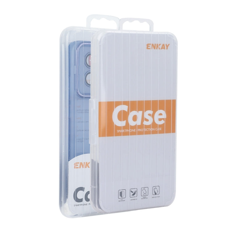 For iPhone 16 Plus ENKAY Hat-Prince Translucent Matte TPU Phone Case with Lens Film(Purple) by ENKAY