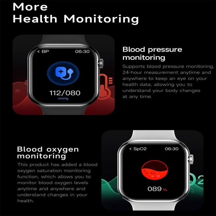 KL08 2.04 inch Color Screen Smart Watch Silicone Strap, Support Bluetooth Call(Blue) by bashfashion