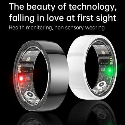 R1000 SIZE 7 Smart Ring, Support Heart Rate / Blood Oxygen / Sleep / Multiple Sports Modes(White) by bashfashion