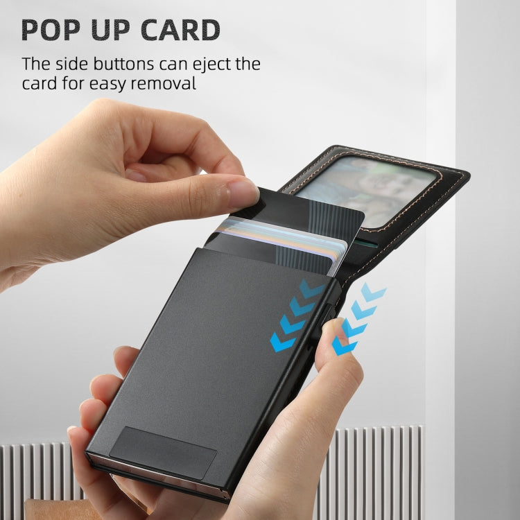 For Google Pixel 9 Pro XL Suteni H19 Oil Wax 2-in-1 MagSafe Removable Card Box Back Phone Case(Black) by Suteni