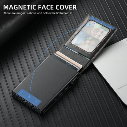 For Google Pixel 7 Pro Suteni H19 Oil Wax 2-in-1 MagSafe Removable Card Box Back Phone Case(Black) by Suteni