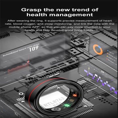 R04 SIZE 9 Smart Ring, Support Heart Rate / Blood Oxygen / Sleep Monitoring / Take Photos(Rose Gold) by bashfashion