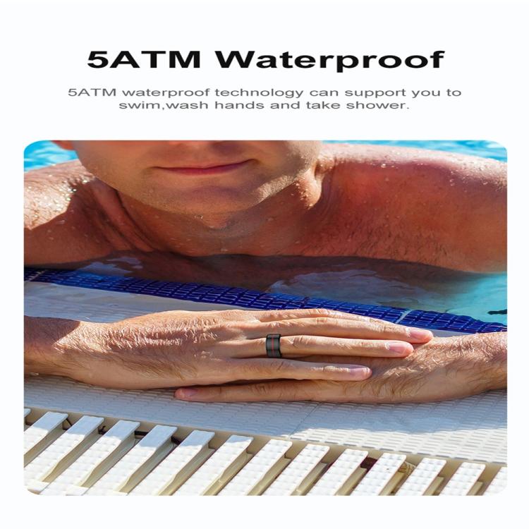 R04 SIZE 12 Smart Ring, Support Heart Rate / Blood Oxygen / Sleep Monitoring / Take Photos(Black) by bashfashion