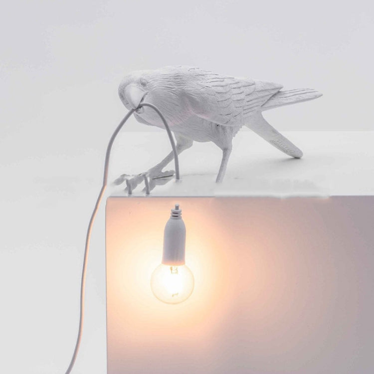 E14 LED Lucky Bird Wall Lamp Table Lamp For Bedroom, Style:Standing Table Lamp, Plug:US Plug(White) by bashfashion