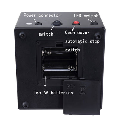 Watch Shaker Automatic Mechanical Watch Rotating Motor Winding Box, US / EU / UK Plug(Black Carbon Fiber Texture) by bashfashion