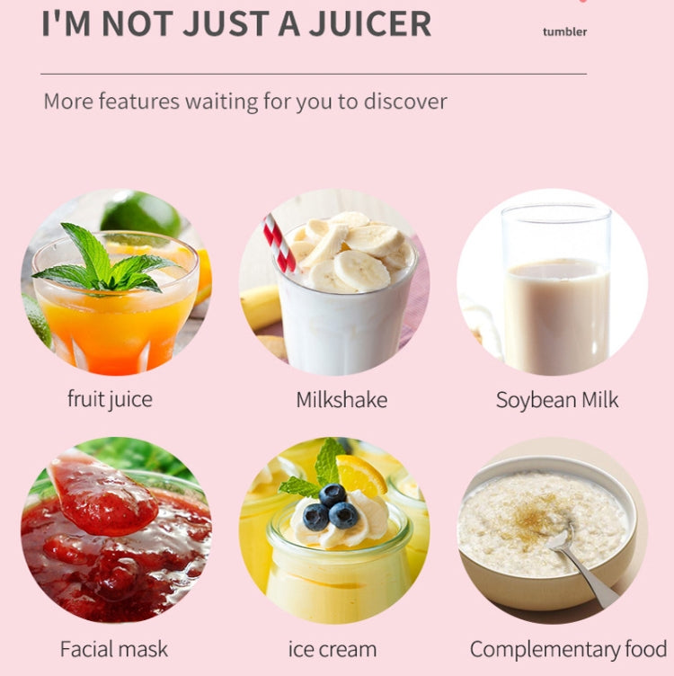 Mini Portable Usb Juice Machine Multi-Function Electric Charging Household Juicer( White) by bashfashion