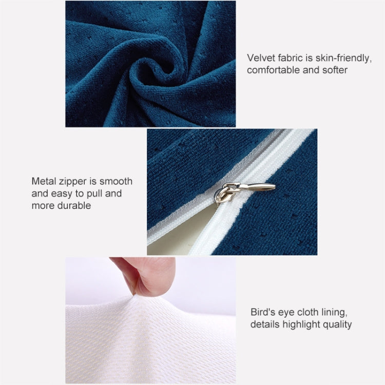 Butterfly Shape Memory Foam Snorked Pillow Slow Rebound Health Care Cervical Pillow, Dimensions: 50x30x10x6cm(Water Cube White) by bashfashion