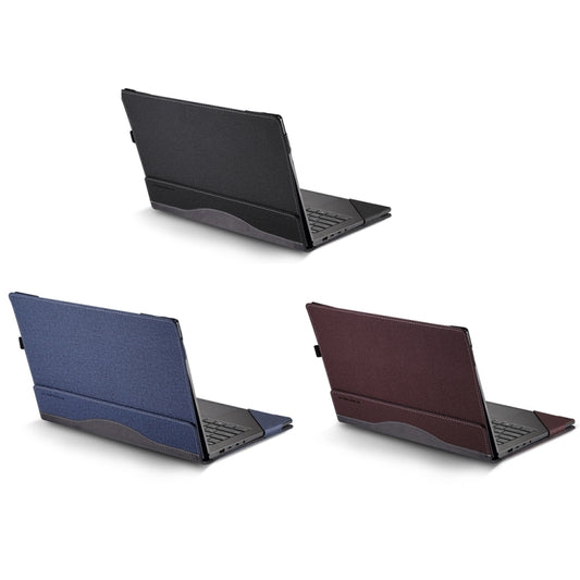 For Samsung Galaxy Book 2 Pro 15.6 inch Leather Laptop Anti-Fall Protective Case With Stand(Dark Blue) by bashfashion