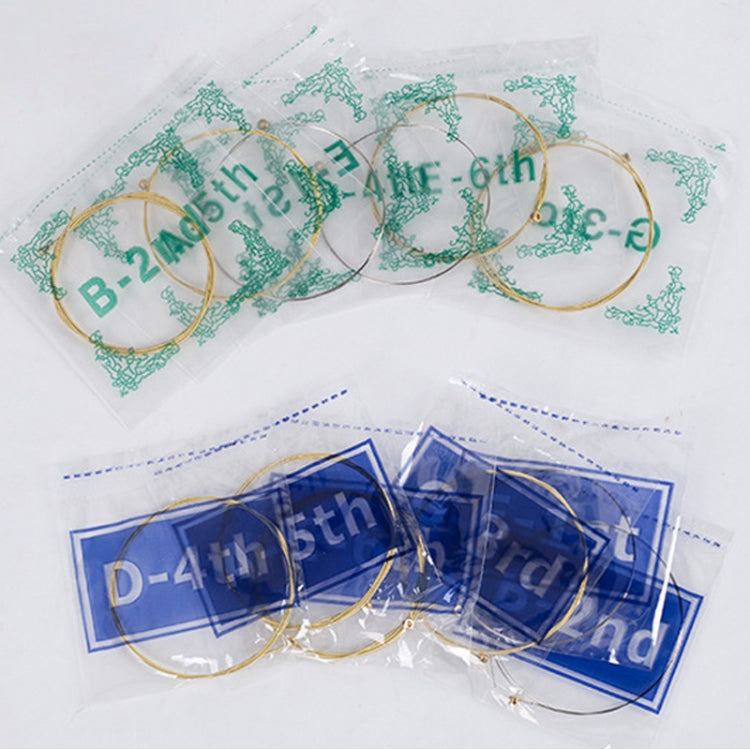 1 Set Folk Guitar Brass Strings Acoustic Guitar Set Strings 1-6(Yellow Packing 011) by bashfashion