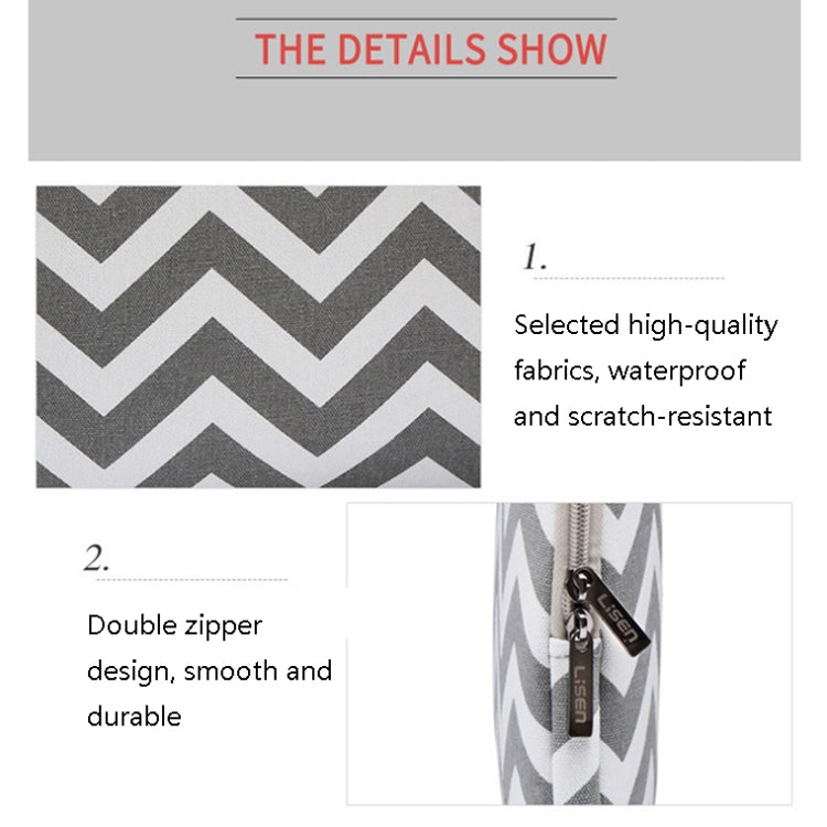 LiSEN LS-525 Wavy Pattern Notebook Liner Bag, Size: 12 inches(Gray) by LiSEN