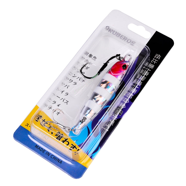 2 PCS PROBEROS LF103 Simulation Metal Sea Fishing Bait, Specification: 40g(F With Hook) by PROBEROS