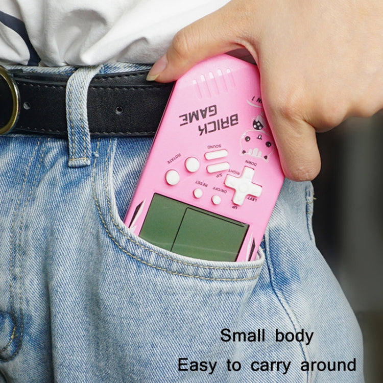 Large Screen Retro Children Handheld Game Console(Green) by bashfashion