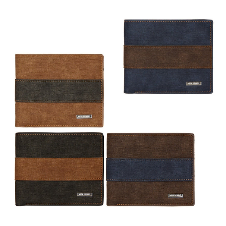 MenBense Large Capacity Short Multi-Card Matte Wallet(Dark Brown) by MenBense