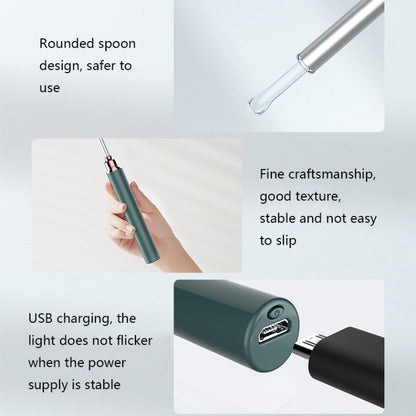 TES02 WIFI High-definition Intelligent Visual Ear Scoop(Silver White) by bashfashion