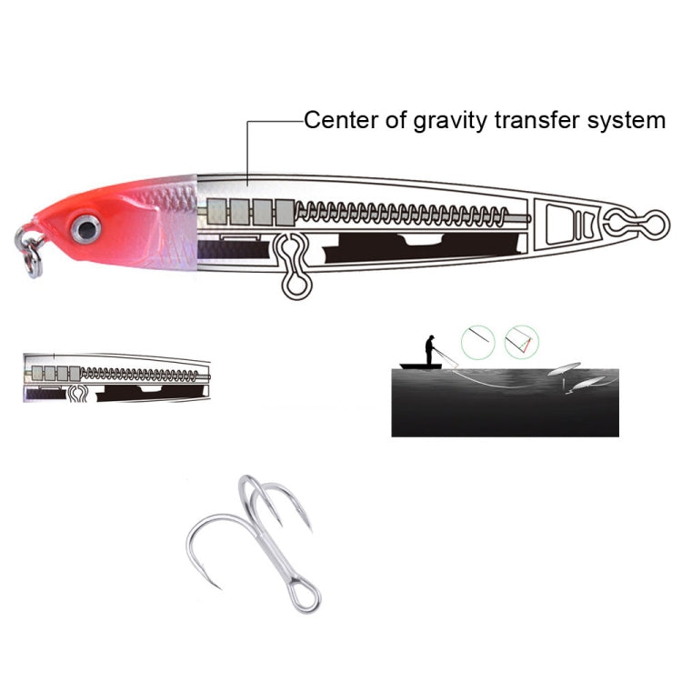 2 PCS CH79 Hard Bait Long Casting Sinking Pencil False Lure, Specification: 10.4cm 18g(3) by bashfashion