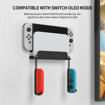 For Switch OLED Game Console JYS Wall Hanging Holder Bracket(Black) by JYS